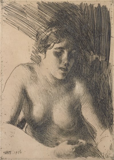 Bust of Nude Woman by Anders Leonard Zorn